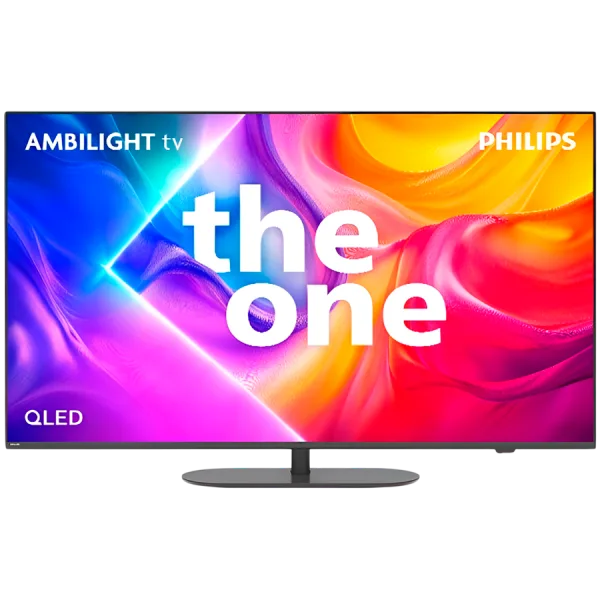 Philips TV LED 55PUS9010/12, The One, QLED AMBILIGHT 4K TV, 139 cm (55''), 144Hz, VRR, FreeSync Smart platform Titan OS, P5 Image processor, Dolby Vision and Atmos
